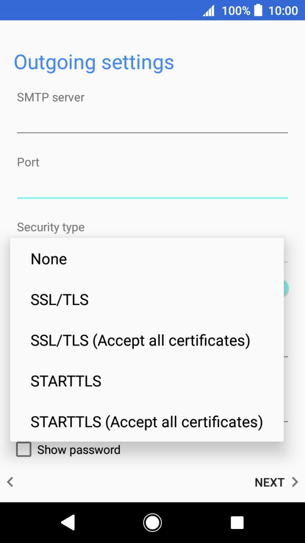 Press None to turn off the function.