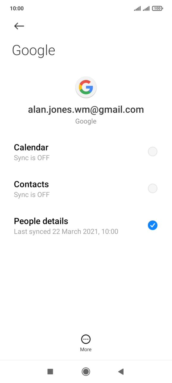 Press the field next to 'Contacts' to turn on the function.