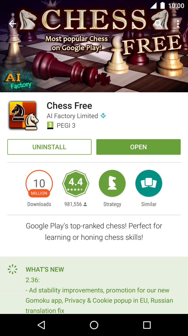 Press the Home key to return to the home screen.