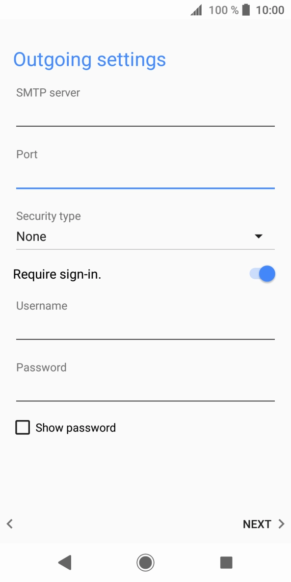 Press the drop down list below 'Security type'.