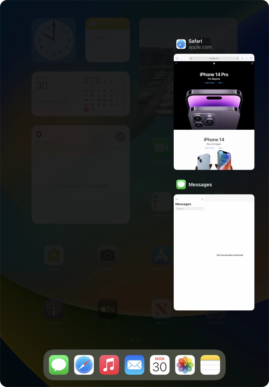 Slide upwards on the required application to end it. Slide upwards on the required application to end it.