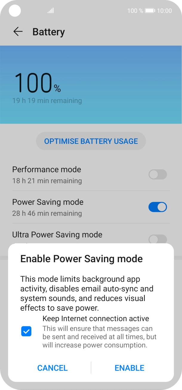 If you turn on the function, press ENABLE. If you turn on the function, press ENABLE.
