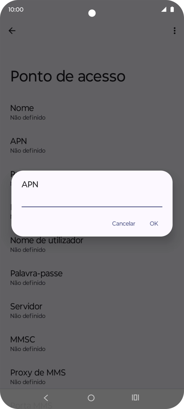 Introduza net2.vodafone.pt e prima OK.