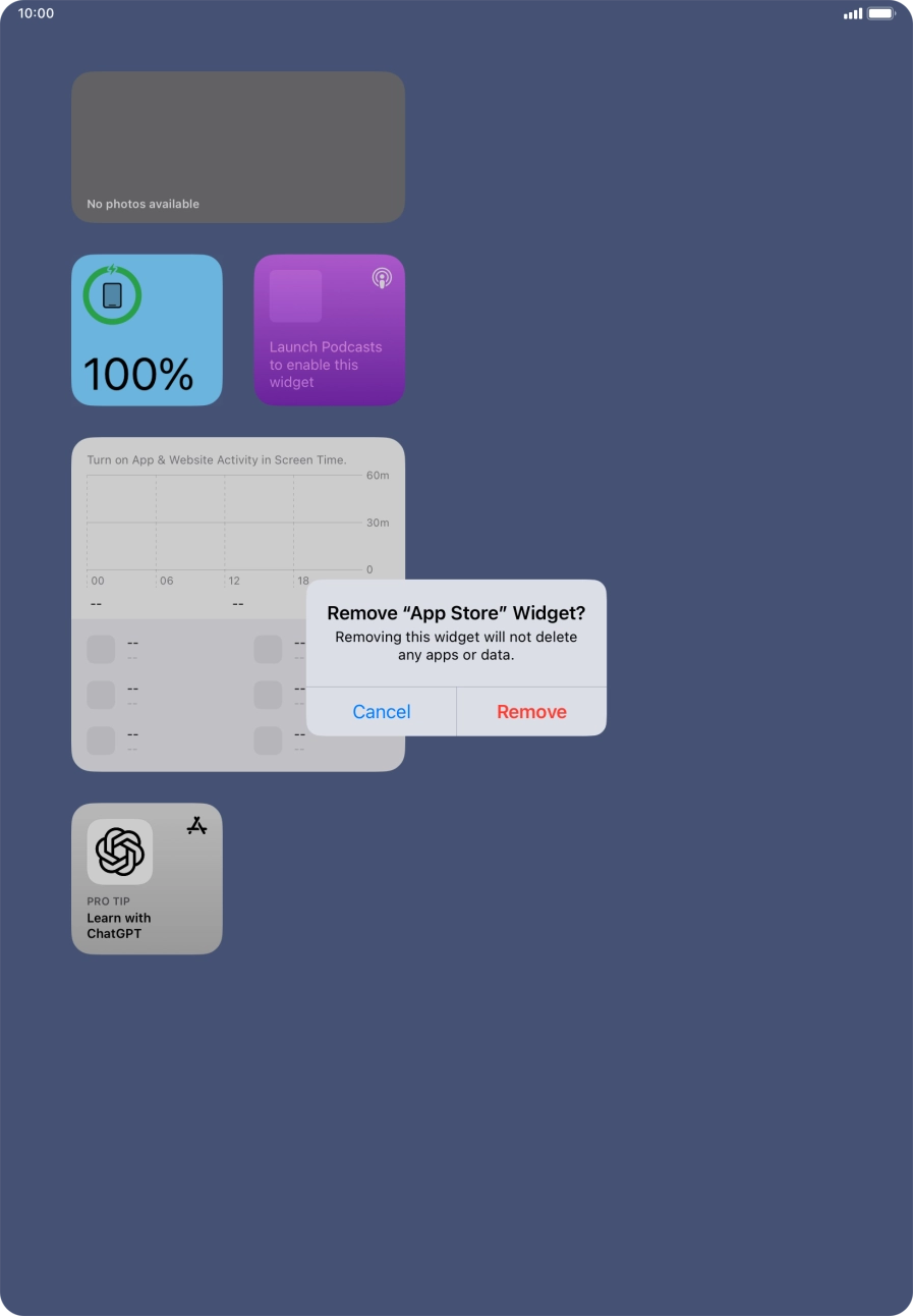 Press Remove. Press Remove.
