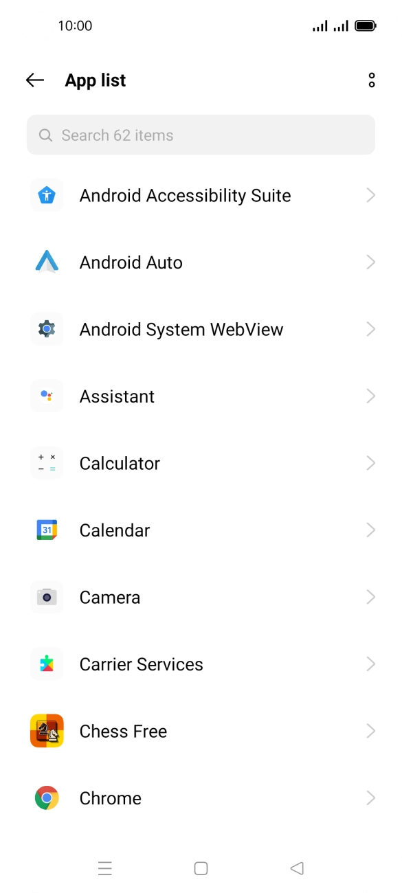 Press the required app.