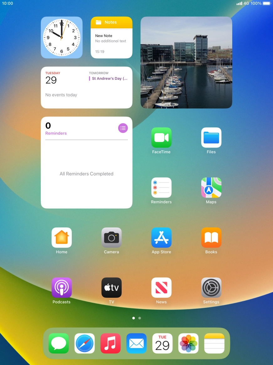Press the Home key twice.