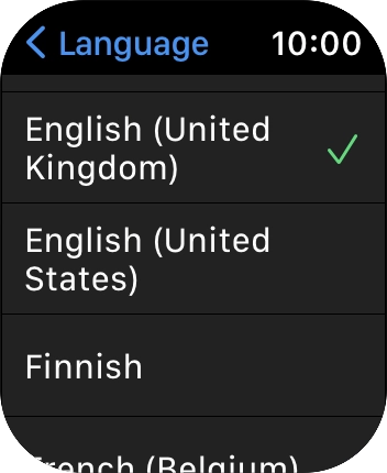 Press the required language. Press the required language.