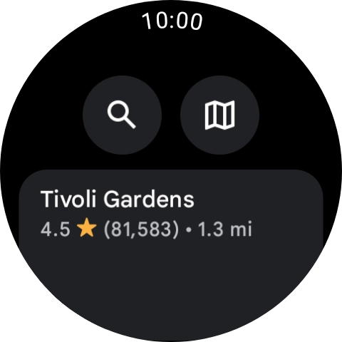 Press the required destination.