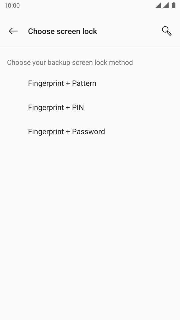 Press the required phone lock code and follow the instructions on the screen to create an additional phone lock code.