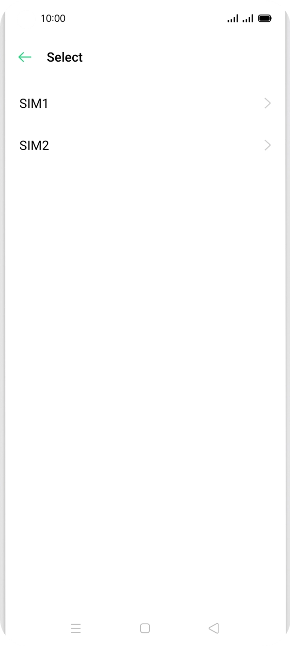 Press the required SIM.
