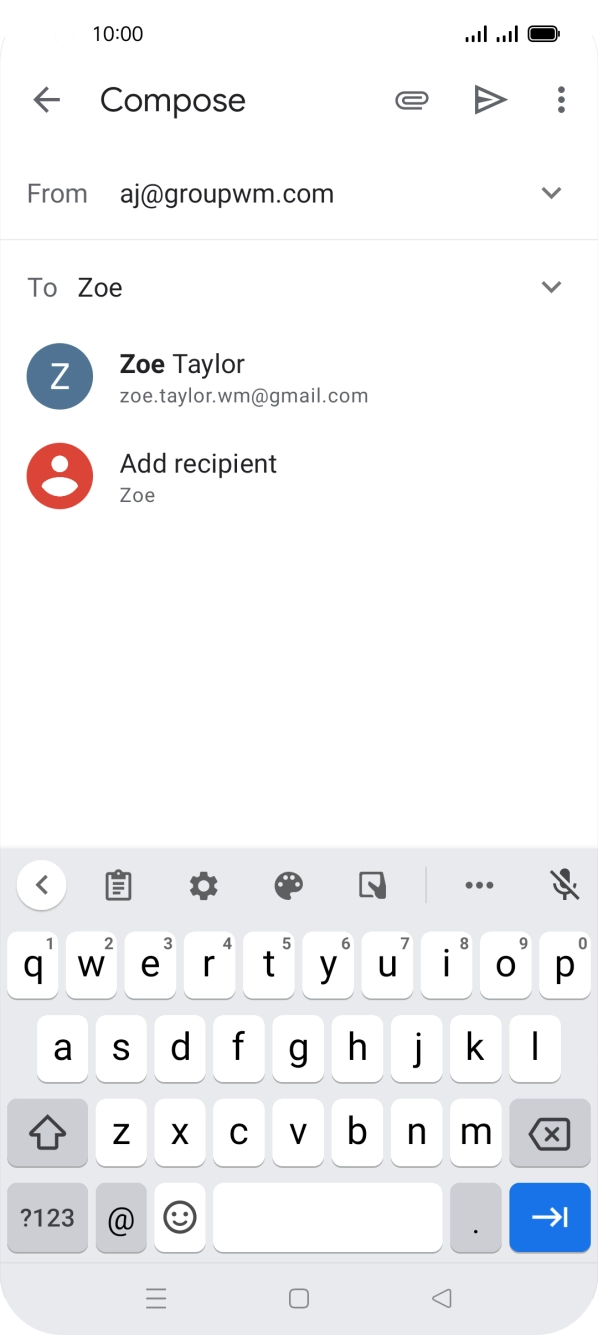 Press the required contact. Press the required contact.