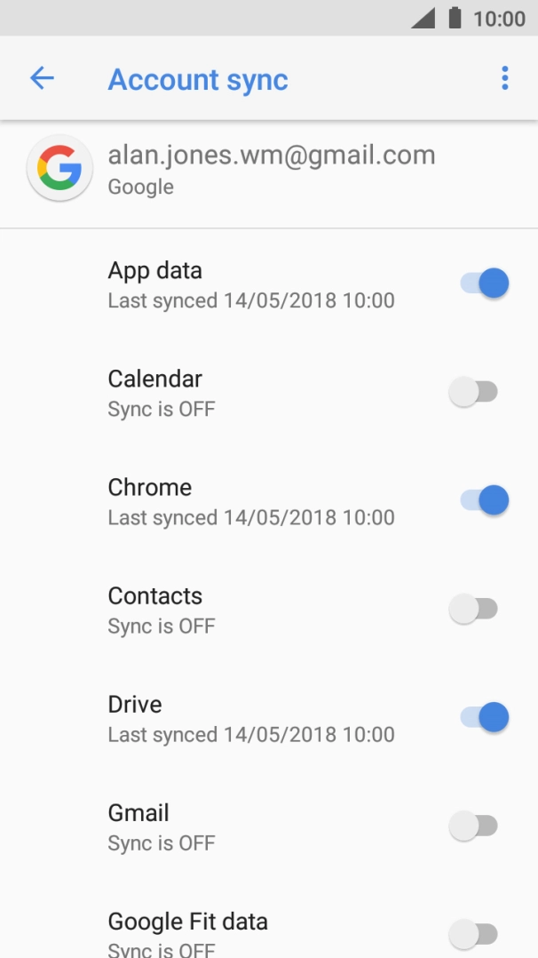 Press the indicator next to 'Contacts' to turn on the function.
