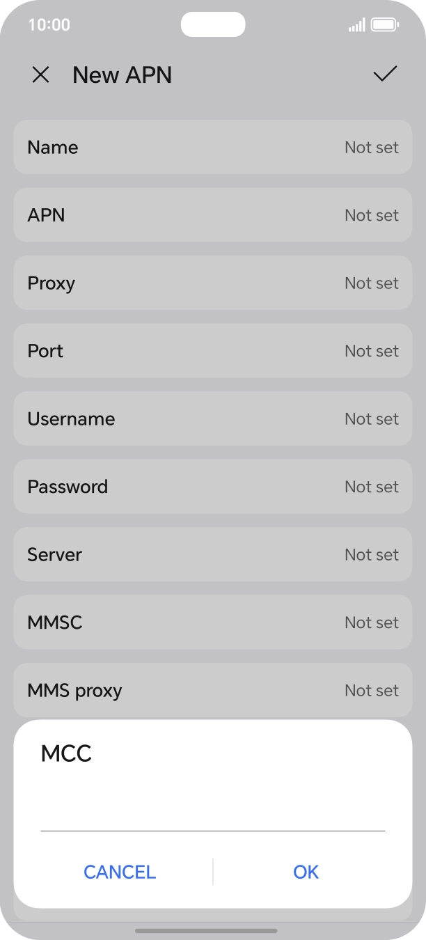 Key in 234 and press OK.