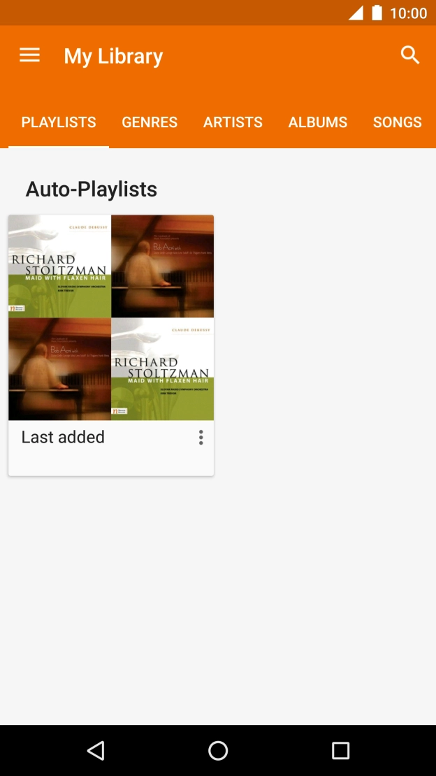 Press the required category.