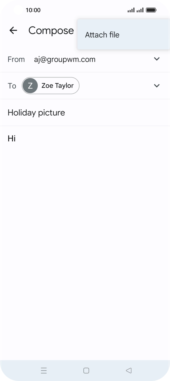 Press Attach file and go to the required folder.