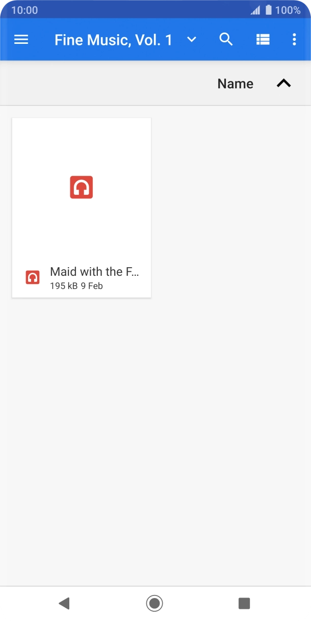 Press the required ring tone.
