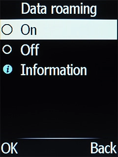 Select On to turn on the function. Select On to turn on the function.