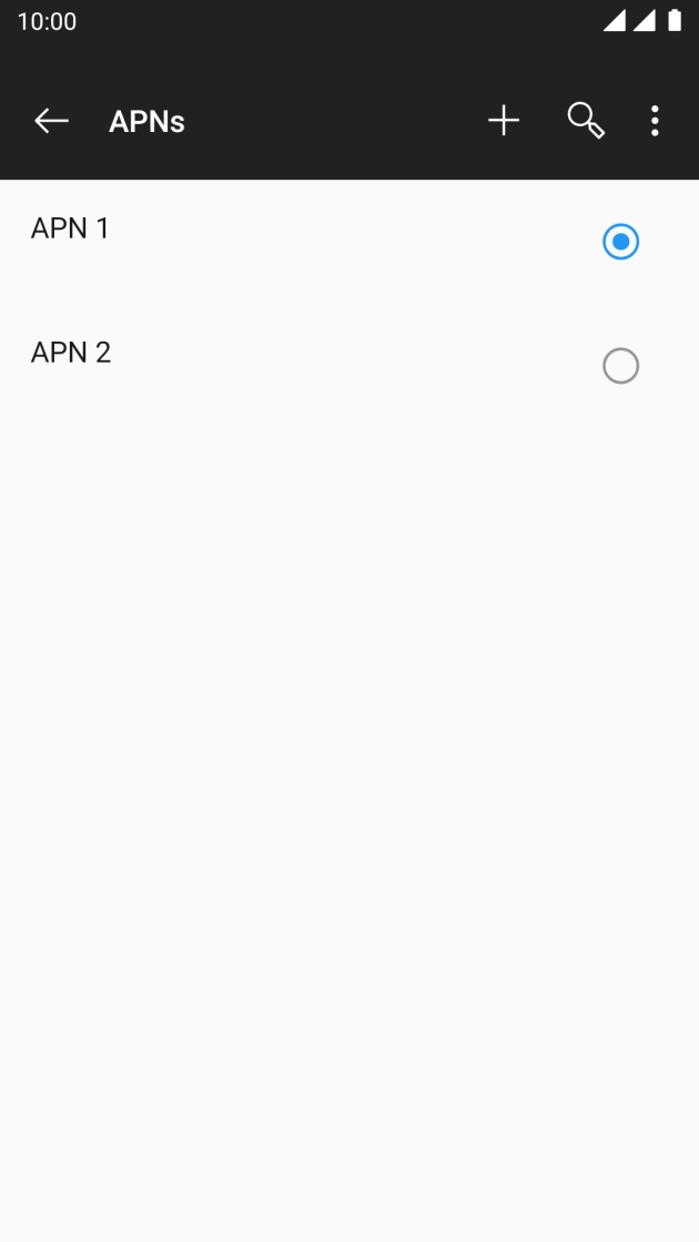 Press the field next to the data connection to activate it. Press the field next to the data connection to activate it.