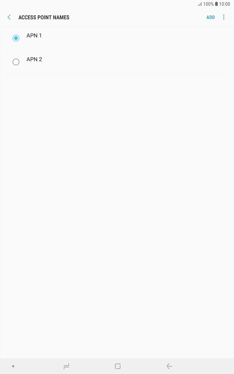 Press the field next to the data connection to activate it. Press the field next to the data connection to activate it.