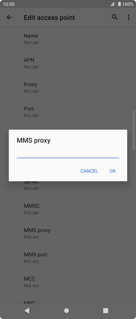 Key in 82.132.254.1 and press OK. Key in 82.132.254.1 and press OK.