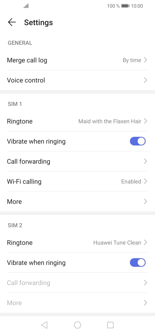 Press Call forwarding. Press Call forwarding.