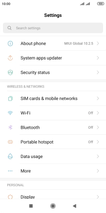 Press SIM cards & mobile networks.