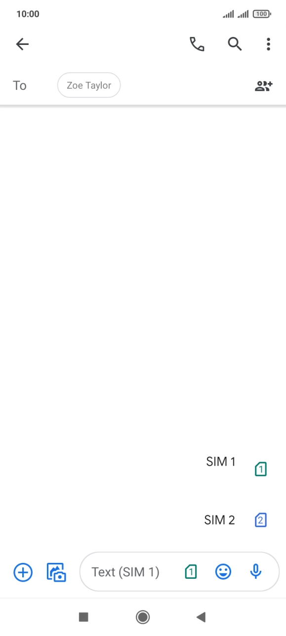 Press the required SIM. Press the required SIM.