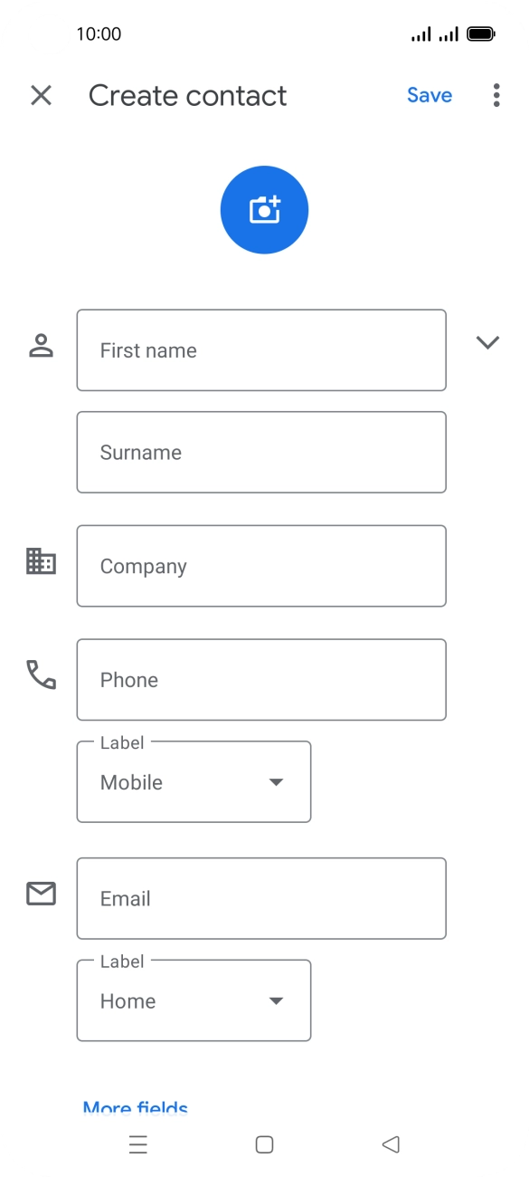 Press First name and key in the required first name.