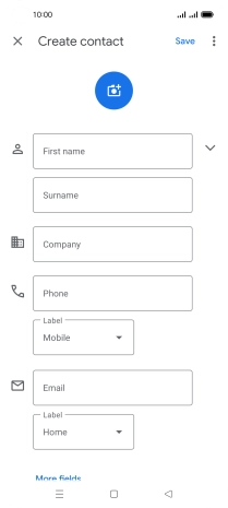 Press First name and key in the required first name.