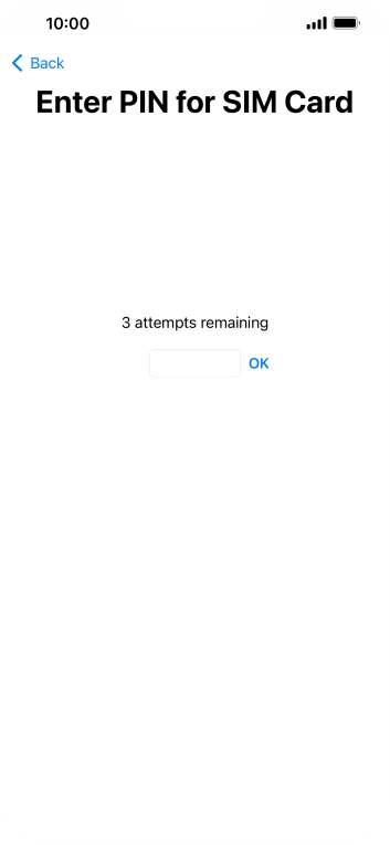 Key in your SIM PIN and press OK. The default SIM PIN is 0000.