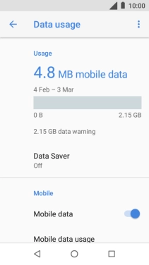 The total data usage is displayed.