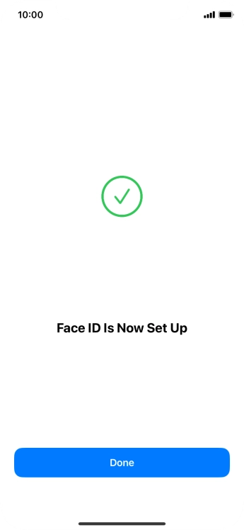 Press Done. If you haven't previously selected a phone lock code, key in a code of your own choice twice.