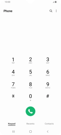 Press the menu icon.