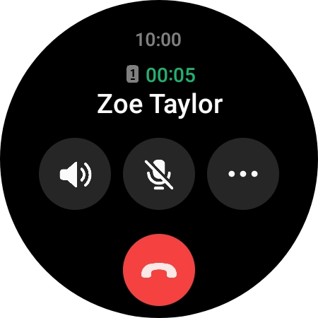 Press the end call icon.