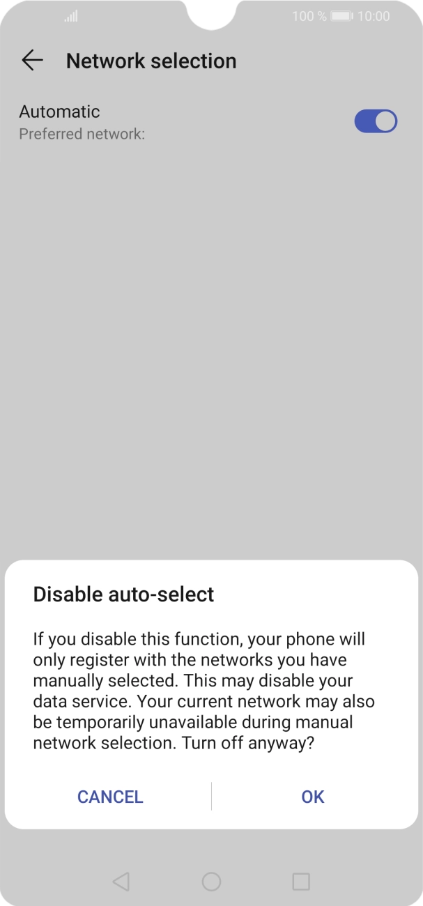 Press OK and your phone will search for networks. Press OK and your phone will search for networks.