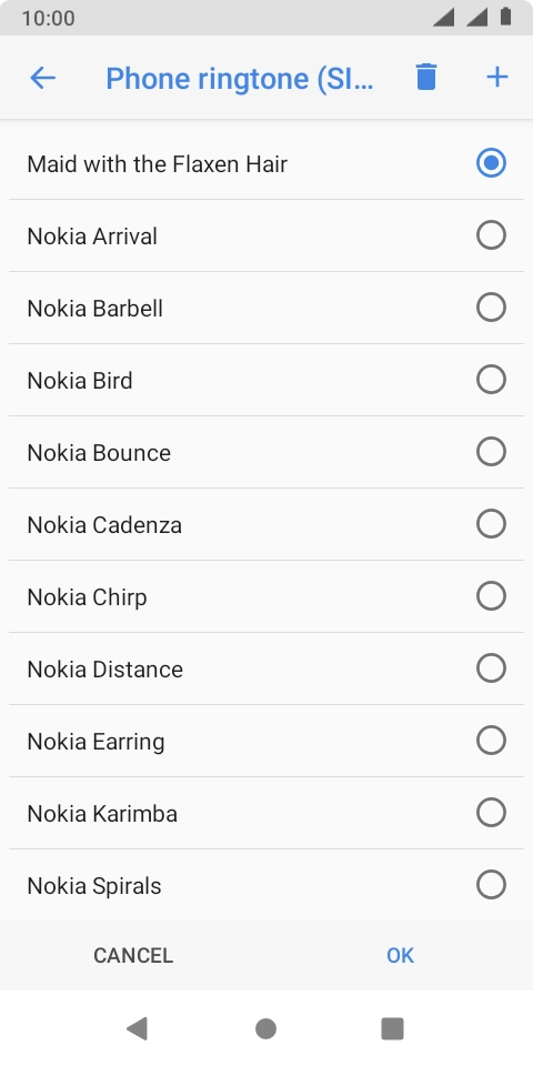 Press the required ring tones to hear them.