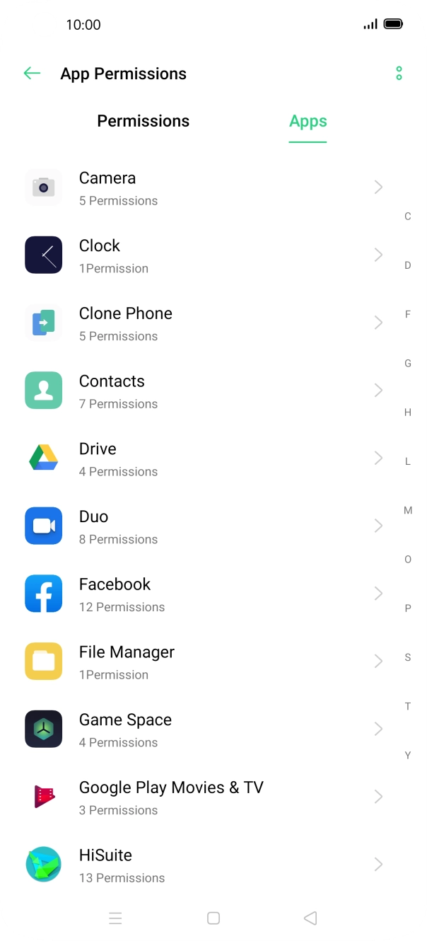 Press the required app. Press the required app.