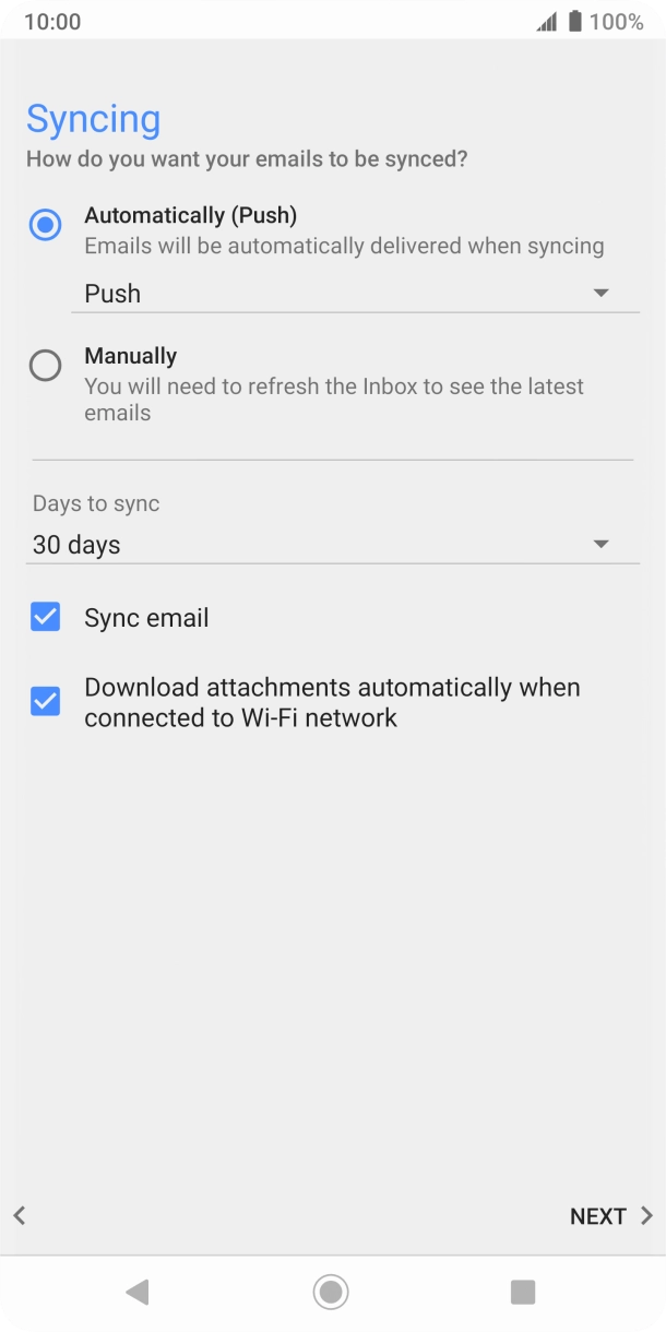 Press the drop down list below 'Automatically'. Press the drop down list below 'Automatically'.