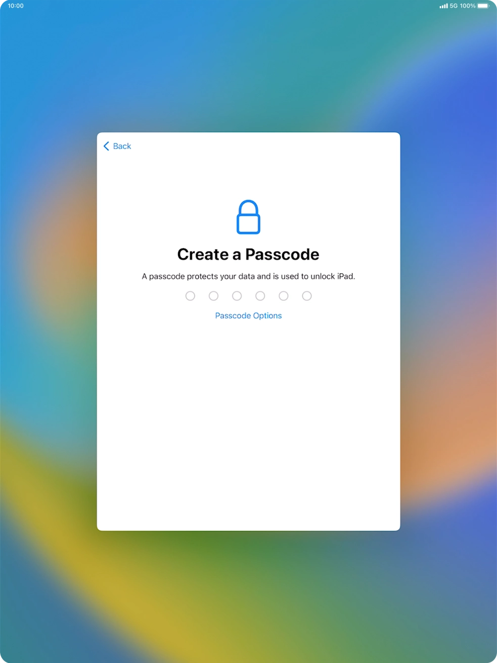 Press Passcode Options. Press Passcode Options.