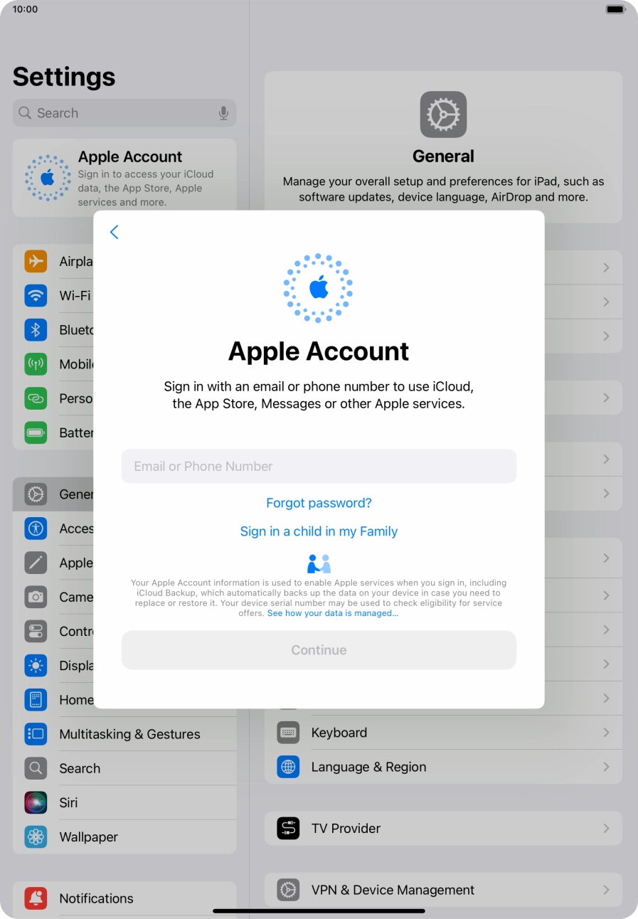 Press Email or Phone Number and key in the username for your Apple ID. Press Email or Phone Number and key in the username for your Apple ID.