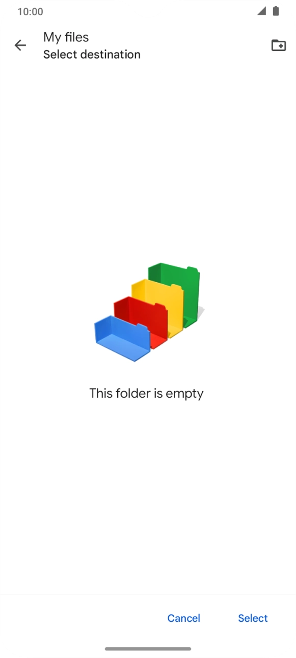 To create a new folder, press the new folder icon and follow the instructions on the screen to create a new folder. To create a new folder, press the new folder icon and follow the instructions on the screen to create a new folder.