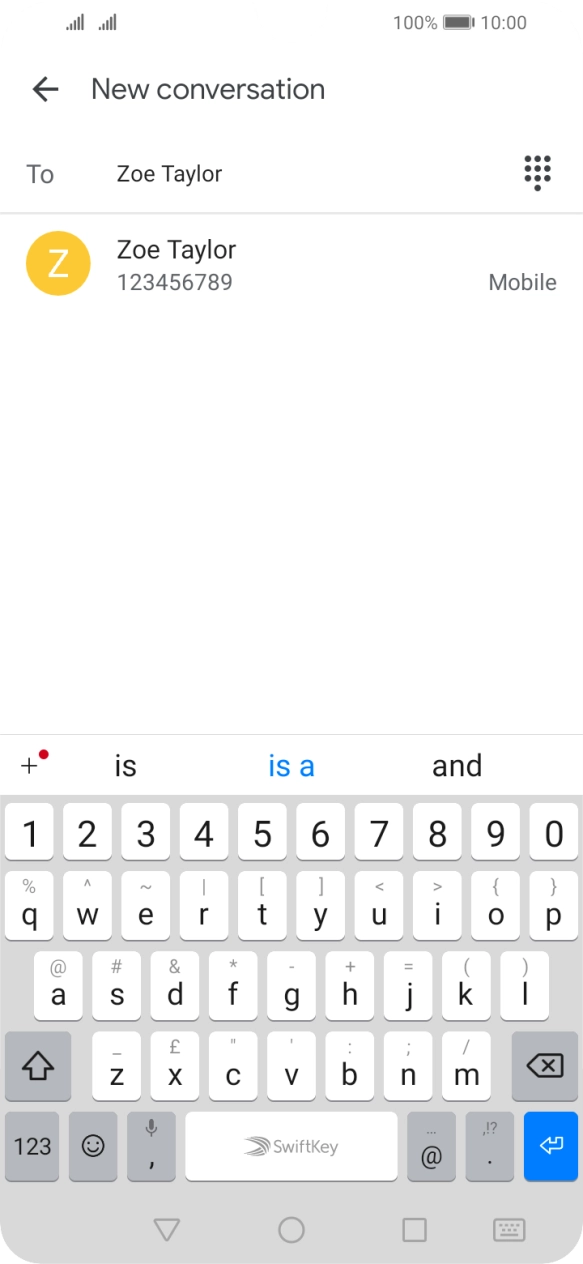 Press the required contact.