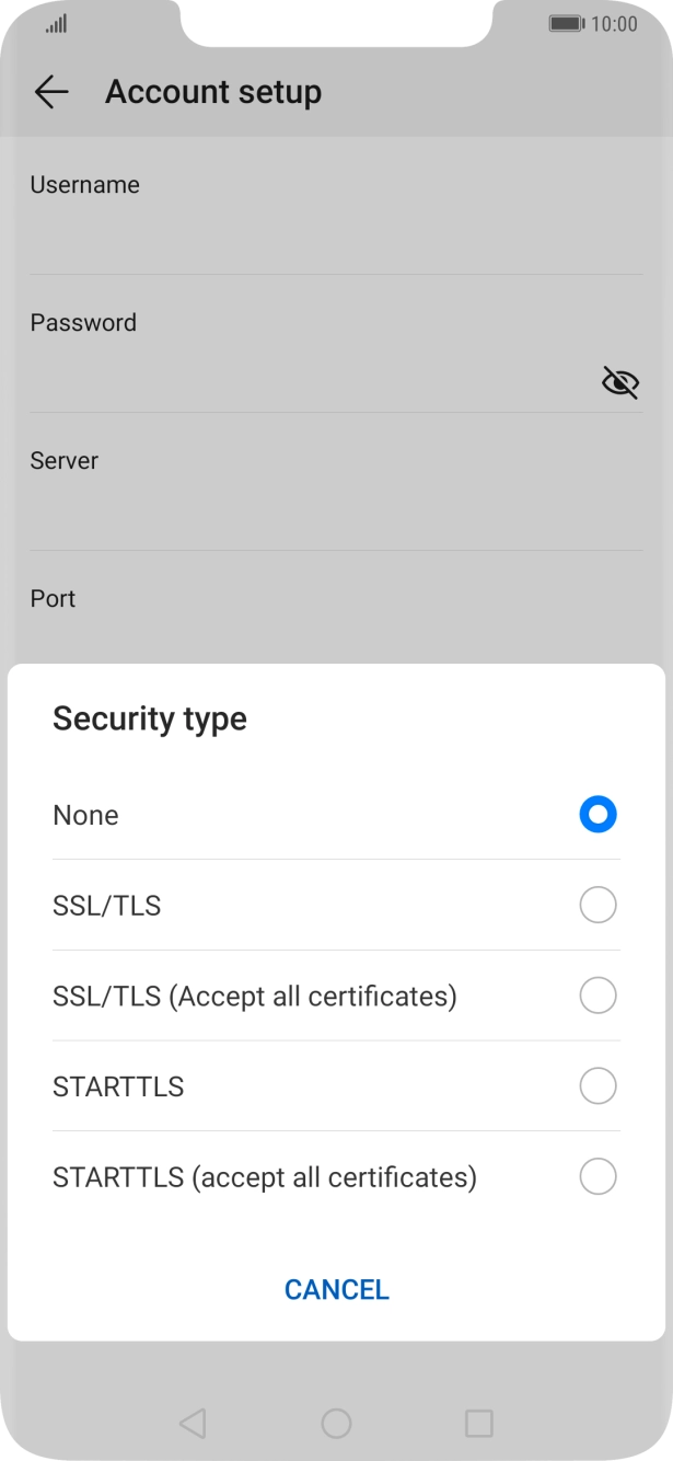 Press None to turn off the function. Press None to turn off the function.