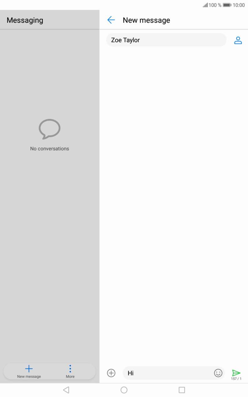 Press the attachment icon. Press the attachment icon.