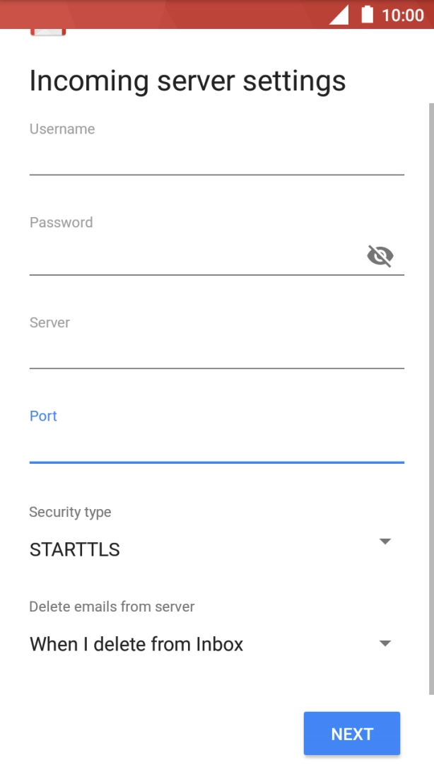 Press the drop down list below 'Security type'. Press the drop down list below 'Security type'.