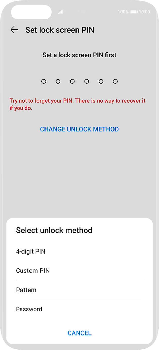Press the required phone lock code and follow the instructions on the screen to create an additional phone lock code. Press the required phone lock code and follow the instructions on the screen to create an additional phone lock code.
