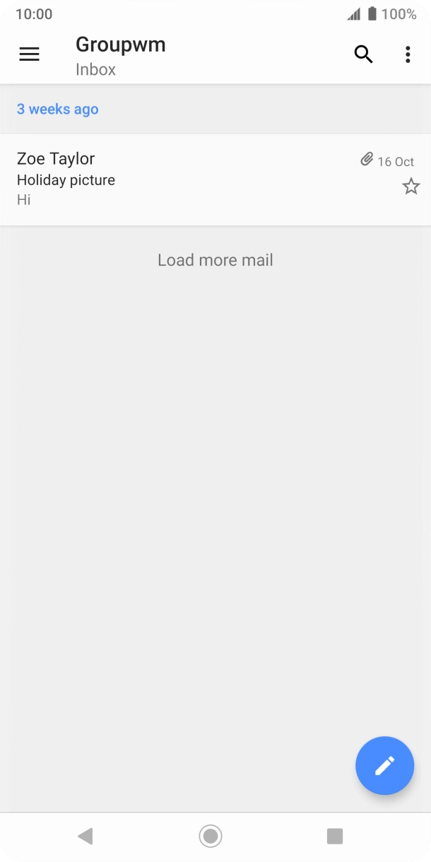 Slide your finger right starting from the left side of the screen.