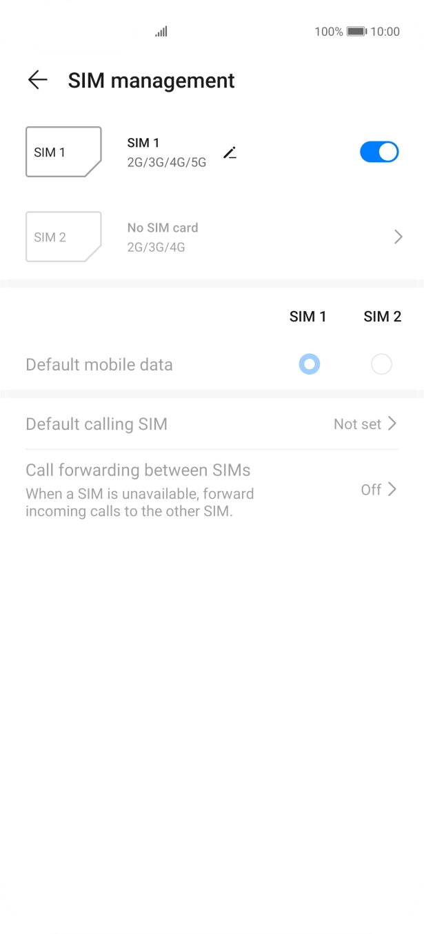 Press the second SIM.