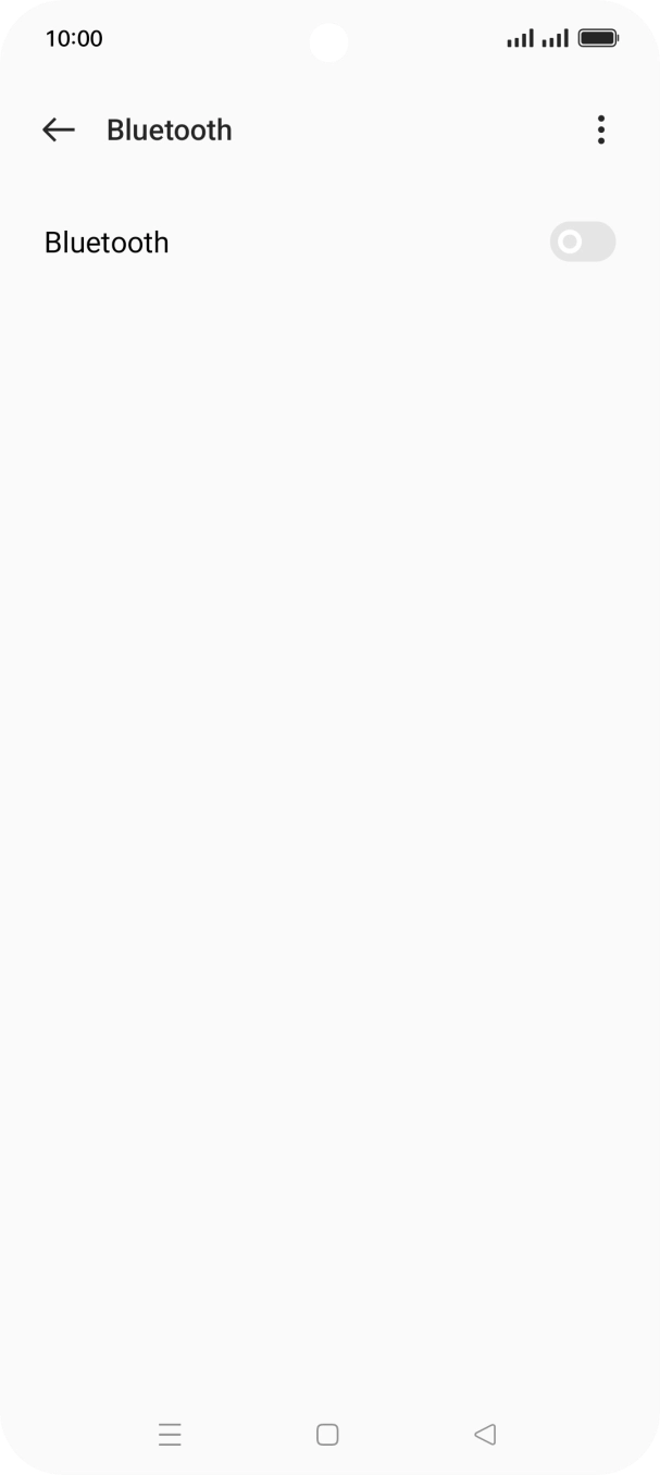 Press the indicator next to 'Bluetooth' to turn on the function.
