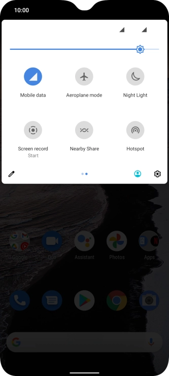 Press Aeroplane mode to turn the function on or off.